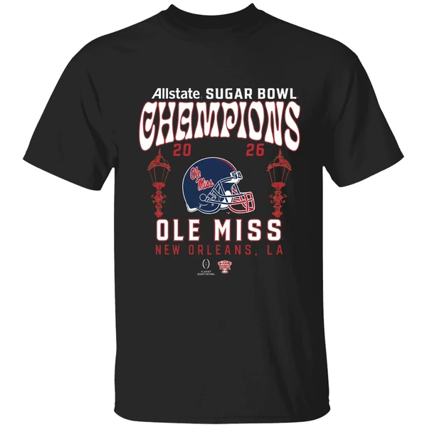 Ole Miss Rebels College Football Playoff 2026 Sugar Bowl Champions Shirt