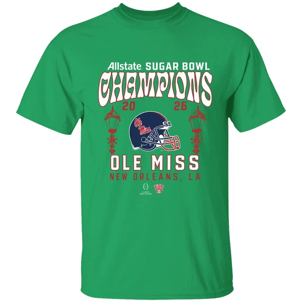 Ole Miss Rebels College Football Playoff 2026 Sugar Bowl Champions Shirt - Image 2