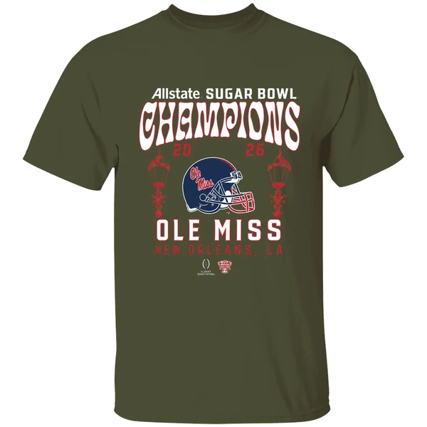 Ole Miss Rebels College Football Playoff 2026 Sugar Bowl Champions Shirt - Image 4