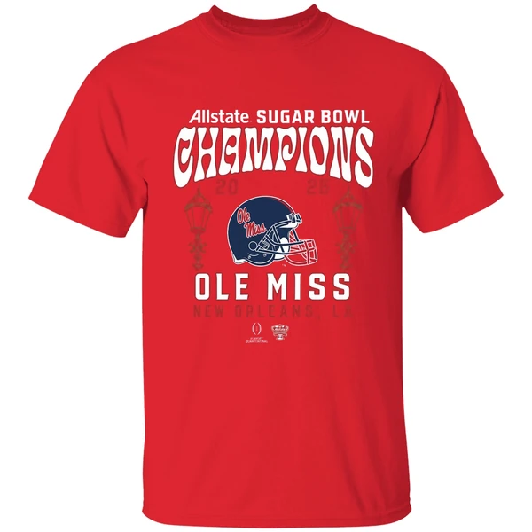 Ole Miss Rebels College Football Playoff 2026 Sugar Bowl Champions Shirt - Image 7