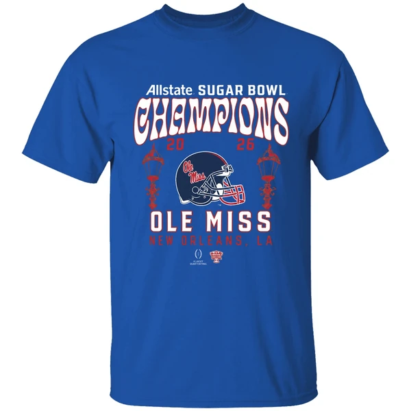 Ole Miss Rebels College Football Playoff 2026 Sugar Bowl Champions Shirt - Image 8