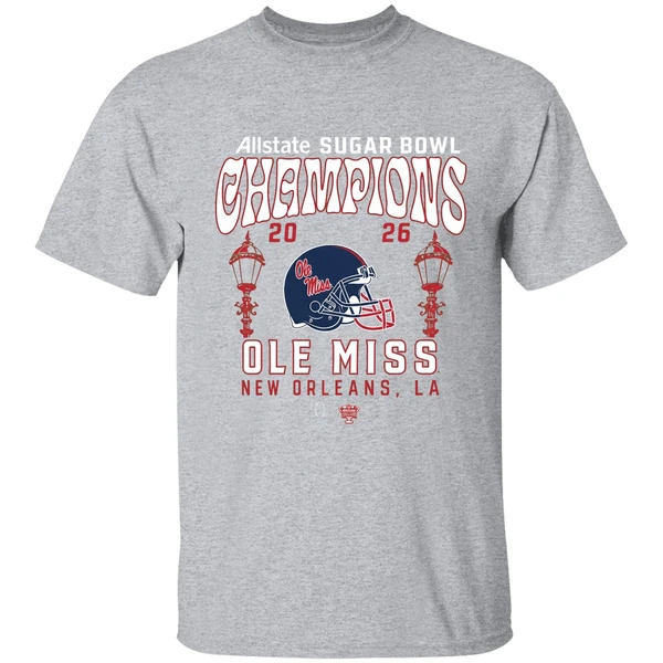 Ole Miss Rebels College Football Playoff 2026 Sugar Bowl Champions Shirt - Image 9