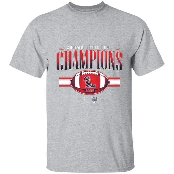 Ole Miss Rebels Football Cfp Allstate Sugar Bowl Champions 2026 Shirt - Image 9