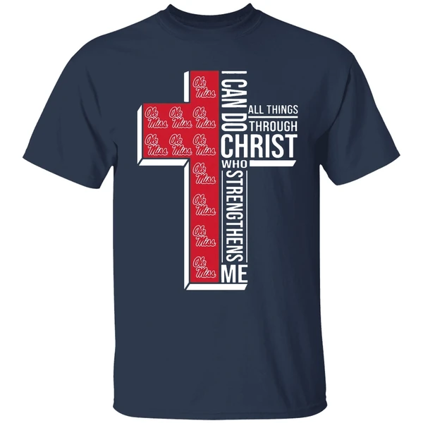 ole miss rebels i can do christ all things through who strengthens me shirt navy