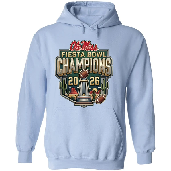 Ole Miss Rebels Vrbo Fiesta Bowl Champion 2026 Vintage Trophy Hoodie - Image 4