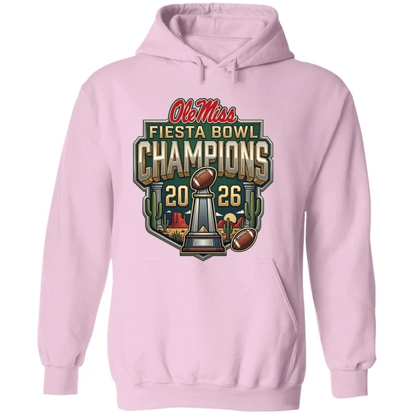 Ole Miss Rebels Vrbo Fiesta Bowl Champion 2026 Vintage Trophy Hoodie - Image 5