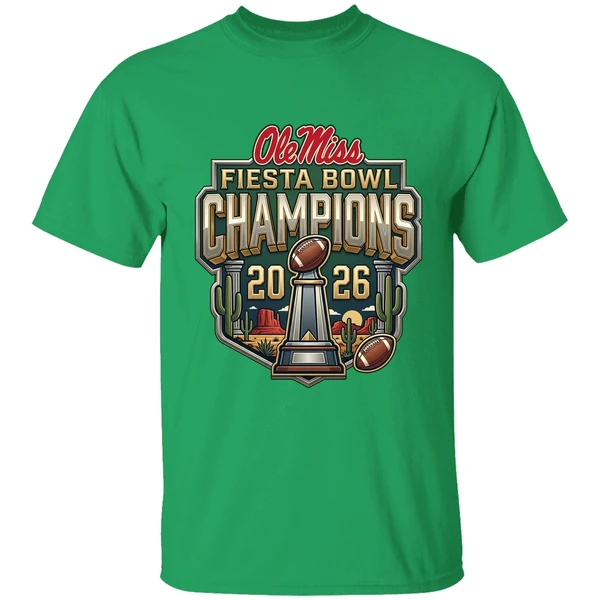 Ole Miss Rebels Vrbo Fiesta Bowl Champion 2026 Vintage Trophy Shirt - Image 2