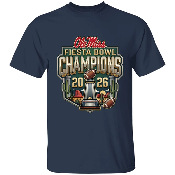 Ole Miss Rebels Vrbo Fiesta Bowl Champion 2026 Vintage Trophy Shirt - Image 5