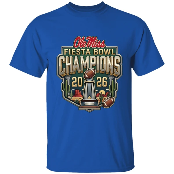 Ole Miss Rebels Vrbo Fiesta Bowl Champion 2026 Vintage Trophy Shirt - Image 8