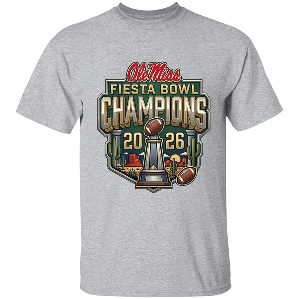 Ole Miss Rebels Vrbo Fiesta Bowl Champion 2026 Vintage Trophy Shirt - Image 9