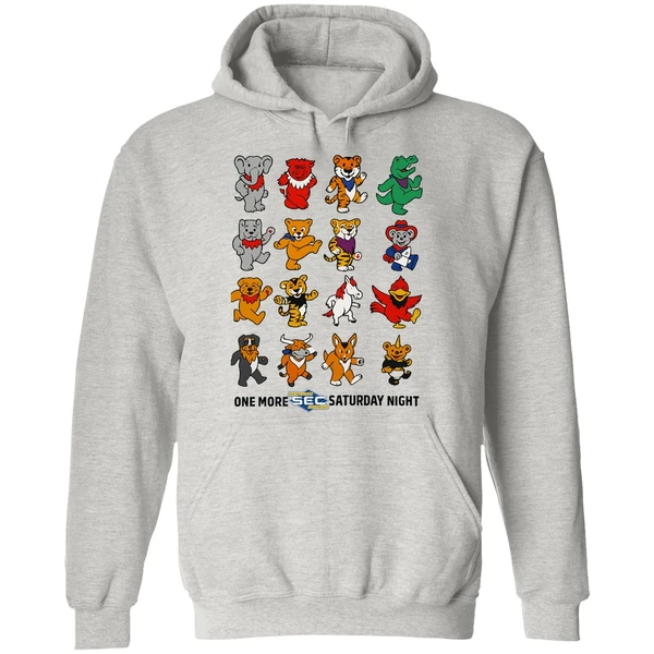 One More Sec Football Saturday Night Sec Grateful Dead Styles Hoodie - Image 9