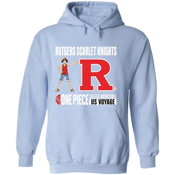 One Piece Rutgers Scarlet Knights College Basketball Us Voyage Hoodie - Image 4