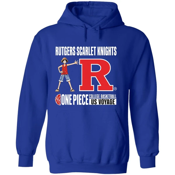One Piece Rutgers Scarlet Knights College Basketball Us Voyage Hoodie - Image 7