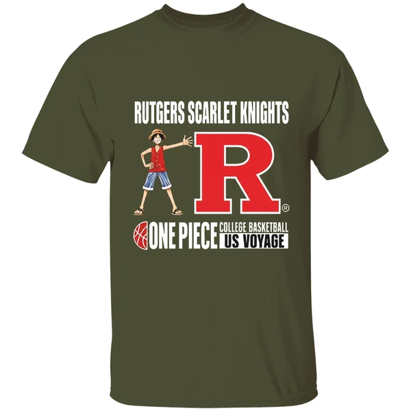One Piece Rutgers Scarlet Knights College Basketball Us Voyage Shirt - Image 4