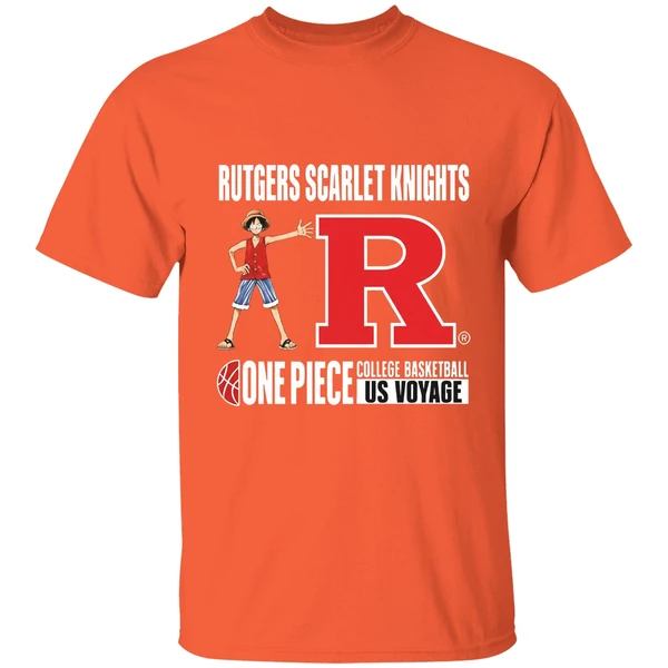 one piece rutgers scarlet knights college basketball us voyage shirt orange