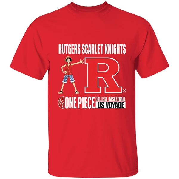 One Piece Rutgers Scarlet Knights College Basketball Us Voyage Shirt - Image 7