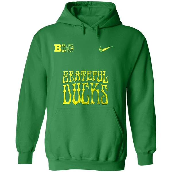 Oregon Ducks Grateful Dead Grateful Ducks Go Ducks Logo Hoodie - Image 2