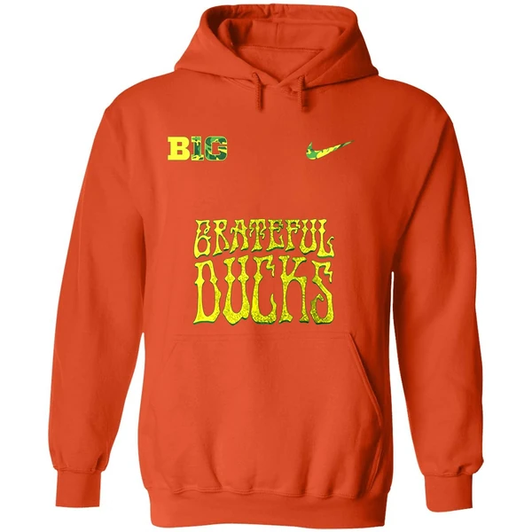 Oregon Ducks Grateful Dead Grateful Ducks Go Ducks Logo Hoodie - Image 6