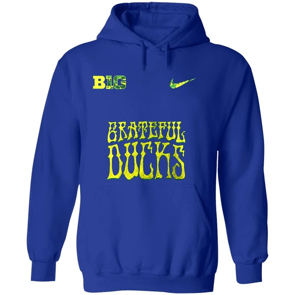 Oregon Ducks Grateful Dead Grateful Ducks Go Ducks Logo Hoodie - Image 7