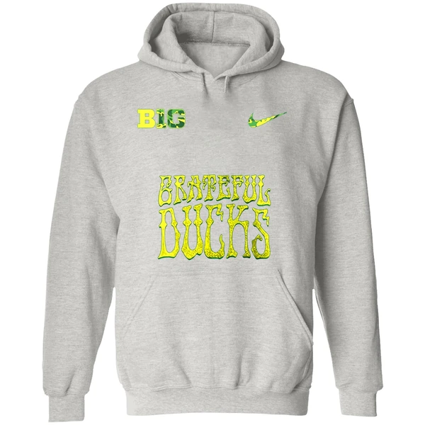 Oregon Ducks Grateful Dead Grateful Ducks Go Ducks Logo Hoodie - Image 9