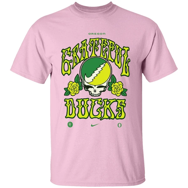Oregon Ducks Grateful Ducks Nike Roses Shirt - Image 2