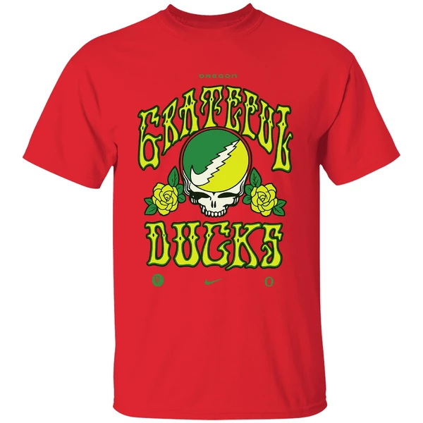 Oregon Ducks Grateful Ducks Nike Roses Shirt - Image 6