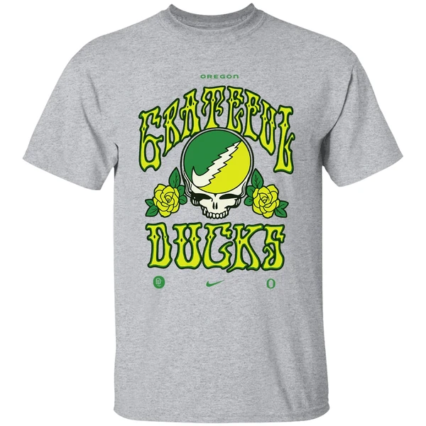 Oregon Ducks Grateful Ducks Nike Roses Shirt - Image 8