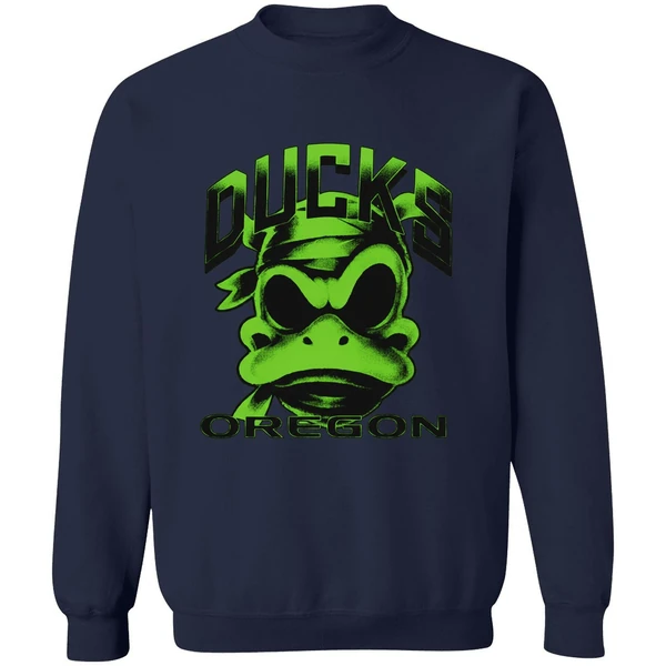 Oregon Ducks Mummy Duck Glow In The Dark Sweatshirt - Image 6