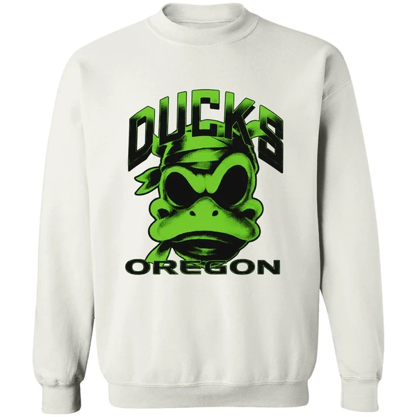 Oregon Ducks Mummy Duck Glow In The Dark Sweatshirt - Image 4