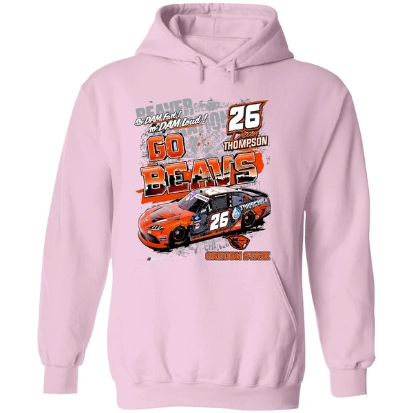 Oregon State Beavers Dean Thompson 26 Car Checkered Flag Sports Nascar Hoodie - Image 5
