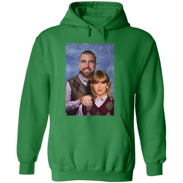 Our Fav Couple T Swift And T Kelce Step Bros Hoodie - Image 2