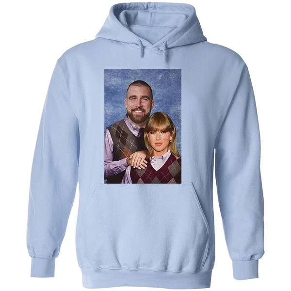Our Fav Couple T Swift And T Kelce Step Bros Hoodie - Image 4