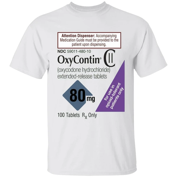 Oxycontin 80mg Label Shirt
