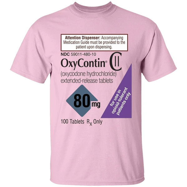 Oxycontin 80mg Label Shirt - Image 2