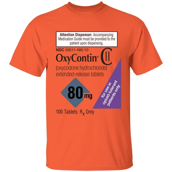 oxycontin 80mg label shirt orange