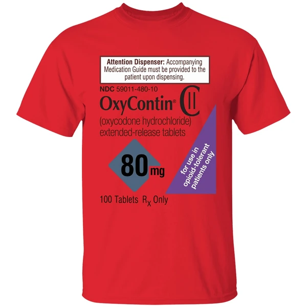 Oxycontin 80mg Label Shirt - Image 4