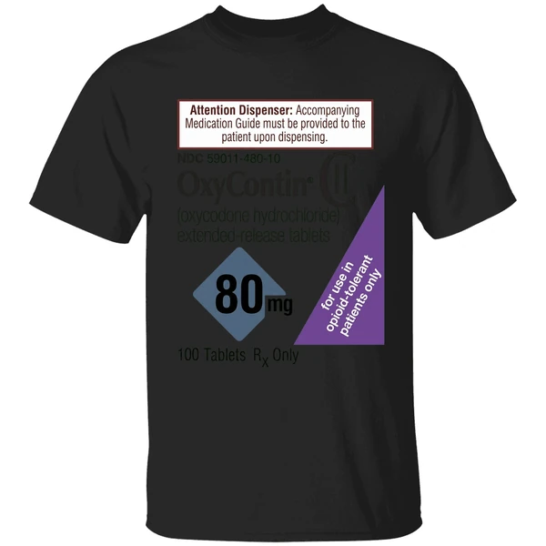 Oxycontin 80mg Label Shirt - Image 7