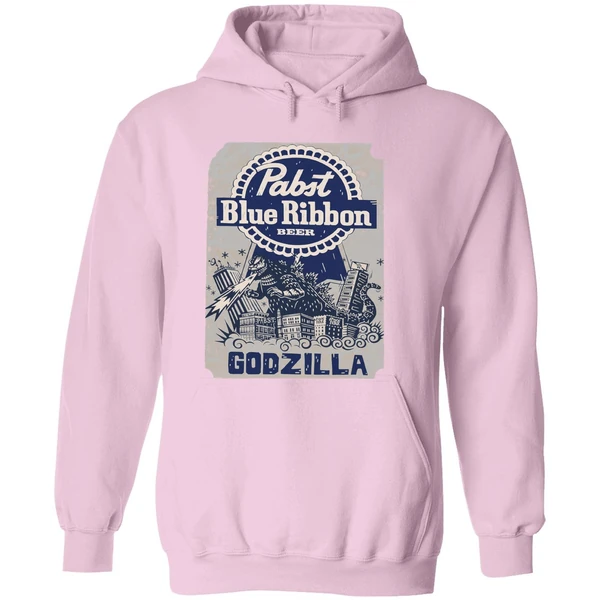 Pabst Blue Ribbon Beer Godzilla Hoodie - Image 5