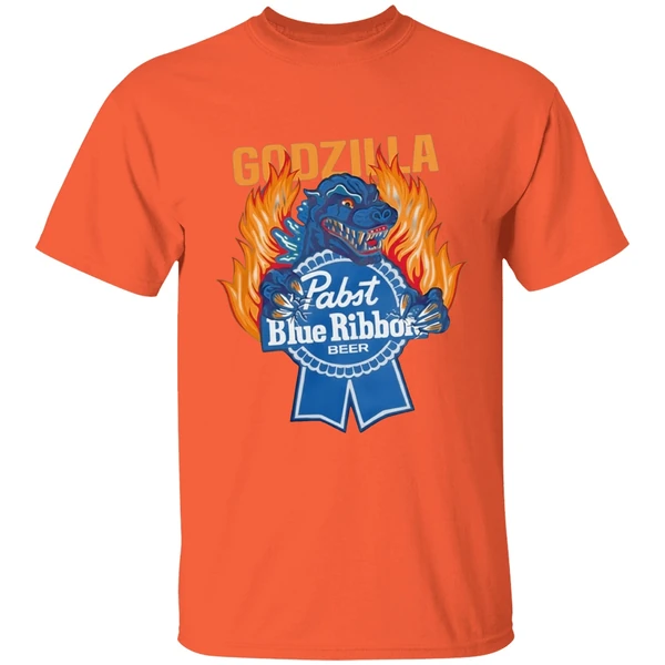 pabst-blue-ribbon-store-flamed-godzilla-shirt-orange