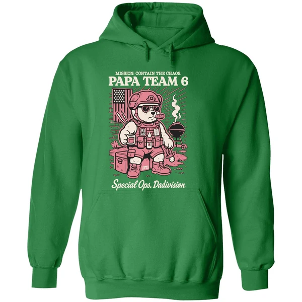 Papa Team 6 Special Ops Dadivision Hoodie - Image 2