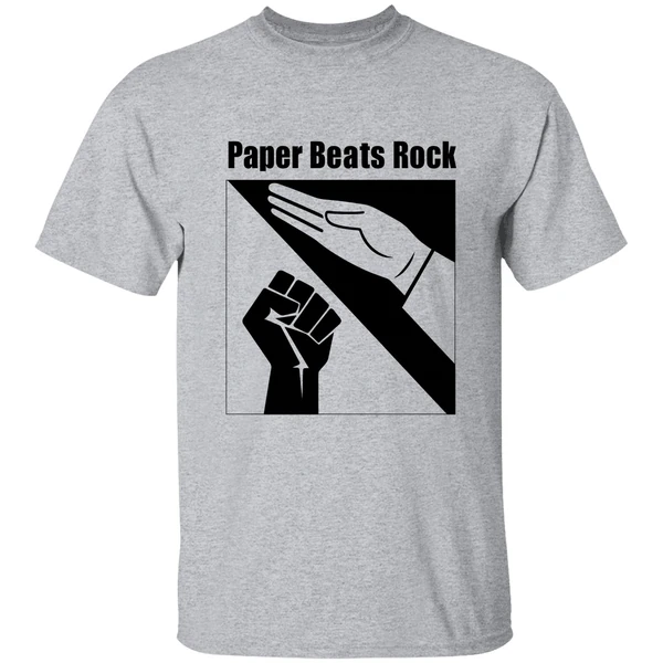 paper beats rock 2025 shirt sportgrey