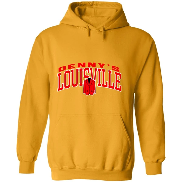 Pat Kelsey Wearing Dennys Louisville Hoodie