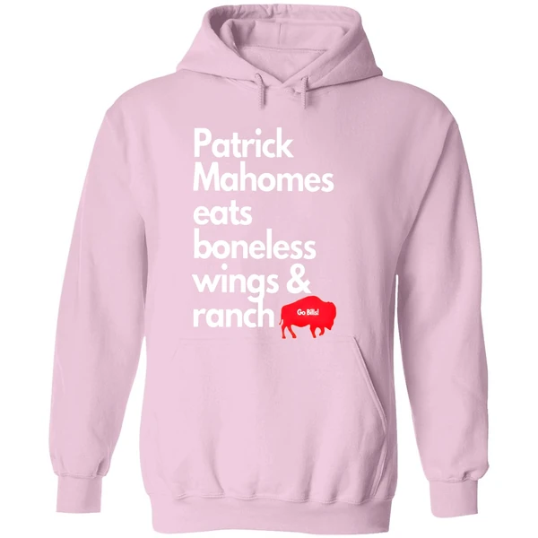 Patrick Mahomes Eats Boneless Wings And Ranch Buffalo Bills Hoodie - Image 5