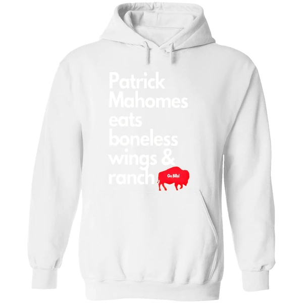 Patrick Mahomes Eats Boneless Wings And Ranch Buffalo Bills Hoodie - Image 8