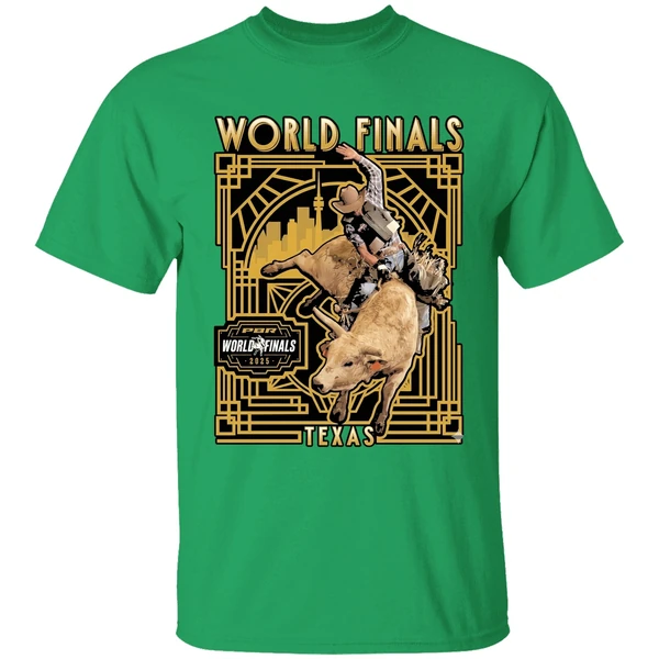 Pbr World Finals 2025 Art Deco Bull Rider Shirt - Image 2