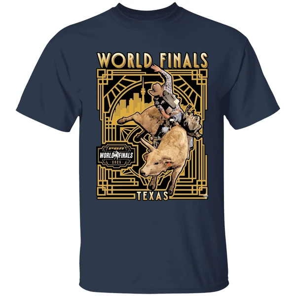 Pbr World Finals 2025 Art Deco Bull Rider Shirt - Image 5