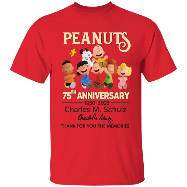 Peanuts 75th Anniversary 1950 2025 Shirt - Image 4