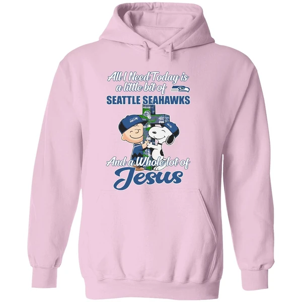 Peanuts All I Need Today Is A Little Bit Of Seattle Seahawks And A Whole Lot Of Jesus Hoodie - Image 5