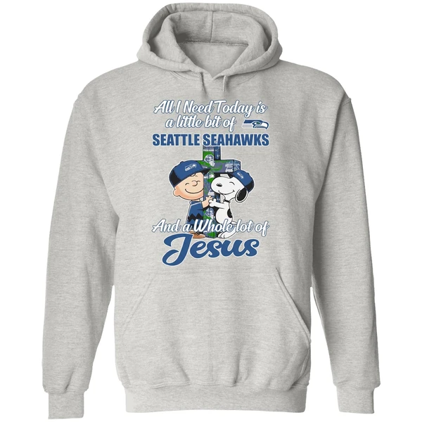 Peanuts All I Need Today Is A Little Bit Of Seattle Seahawks And A Whole Lot Of Jesus Hoodie - Image 9