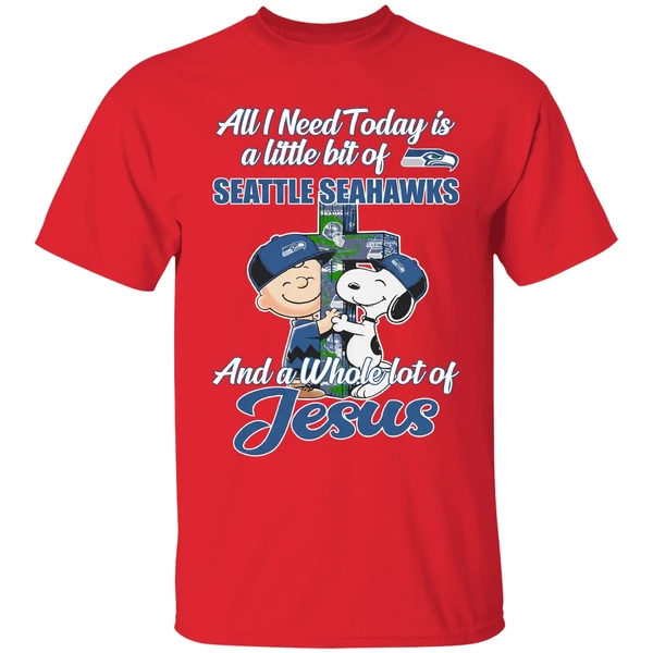 Peanuts All I Need Today Is A Little Bit Of Seattle Seahawks And A Whole Lot Of Jesus Shirt - Image 7